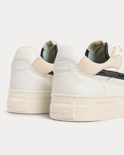 Pearl S-Strike Leather White / Black Low Top Sneakers