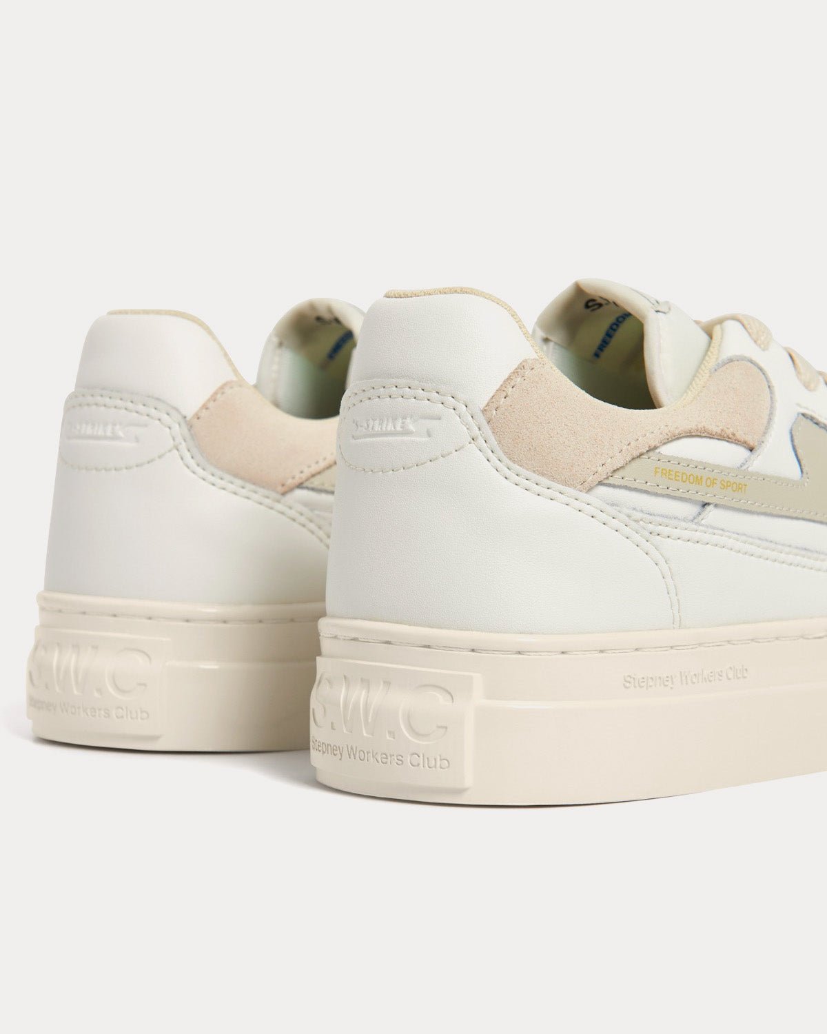 Stepney Workers Club - Pearl S-Strike Leather White / Putty Low Top Sneakers