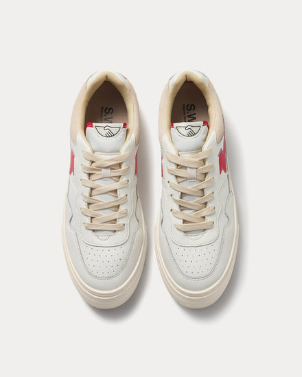 Stepney Workers Club Pearl S-Strike Leather White / Red Low Top Sneakers - 2