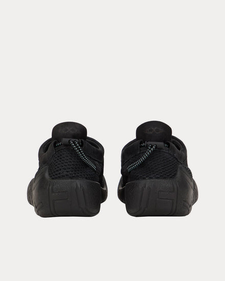 Stone Island Shadow Project Shadow Moc Leather Mesh Effect Black Slip On Sneakers - 3