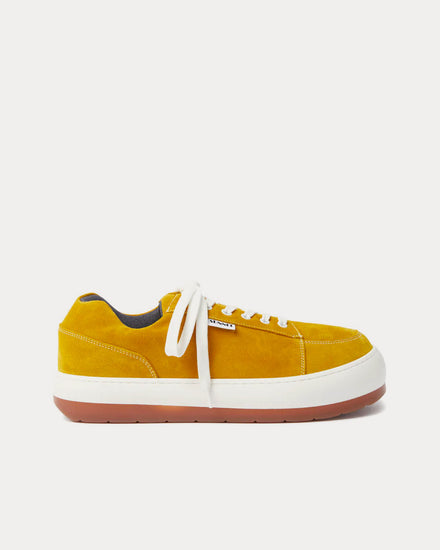 Sunnei Dreamy Suede Ochre Low Top Sneakers - 1