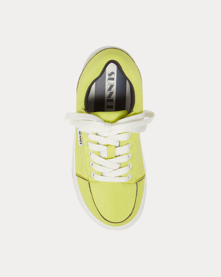 Sunnei Dreamy Neoprene Acid Yellow Low Top Sneakers - 2