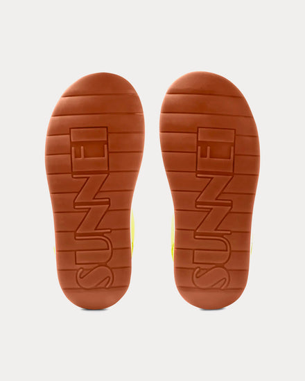 Sunnei Dreamy Neoprene Acid Yellow Low Top Sneakers - 4