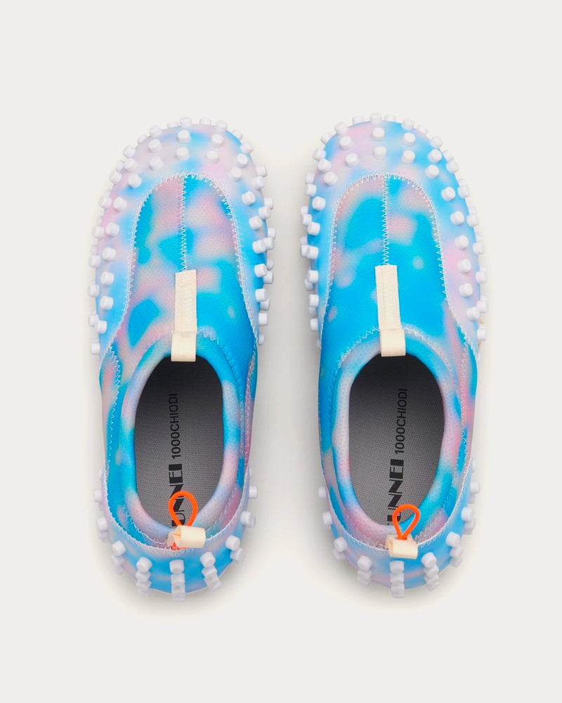 Sunnei 1000CHIODI Azure & White Slip On Sneakers - 3