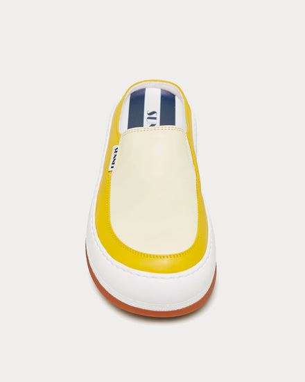 Sunnei Dreamy Leather Banana Yellow Slip On Sneakers - 3