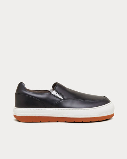 Sunnei Dreamy Leather Black Slip On Sneakers - 1