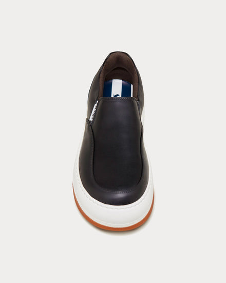 Sunnei Dreamy Leather Black Slip On Sneakers - 3