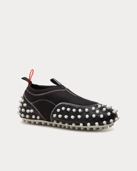 Sunnei 1000CHIODI Black & White Slip On Sneakers - 2