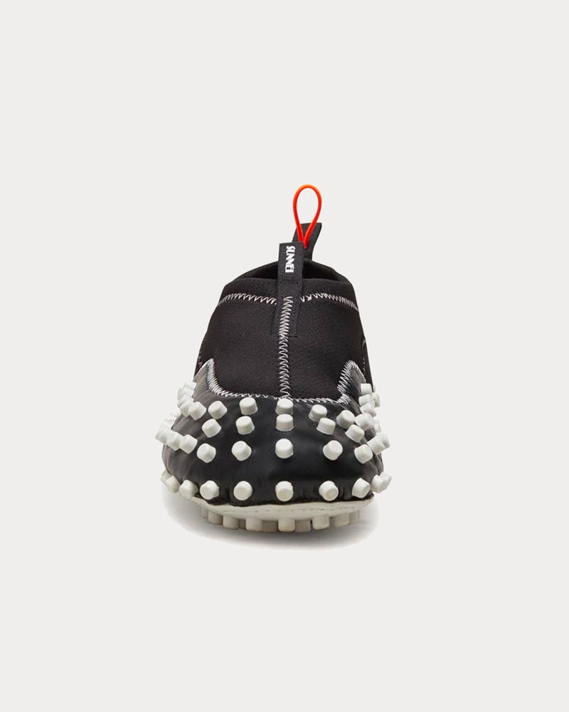 Sunnei 1000CHIODI Black & White Slip On Sneakers - 3