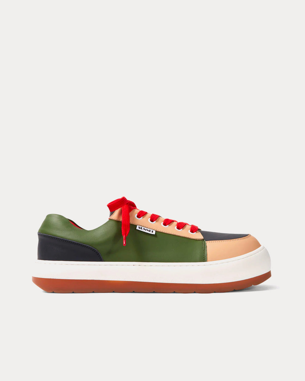 Dreamy Leather Colour Block Low Top Sneakers