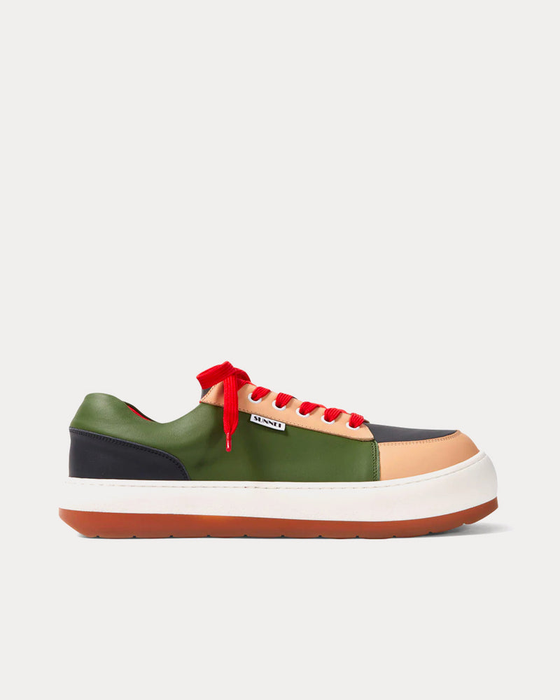 Sunnei Dreamy Leather Colour Block Low Top Sneakers - 1