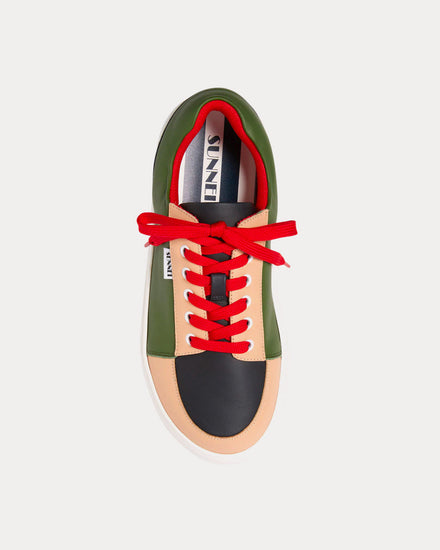 Sunnei Dreamy Leather Colour Block Low Top Sneakers - 2