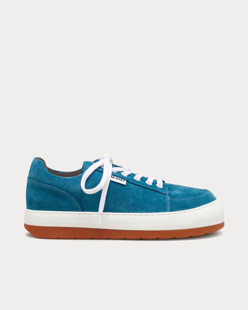 Sunnei Dreamy Suede Light Blue Low Top Sneakers - 1