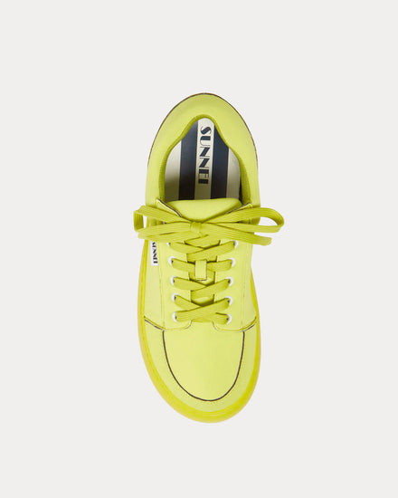 Sunnei Dreamy Neoprene Total Lime Low Top Sneakers - 2