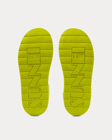 Sunnei Dreamy Neoprene Total Lime Low Top Sneakers - 4
