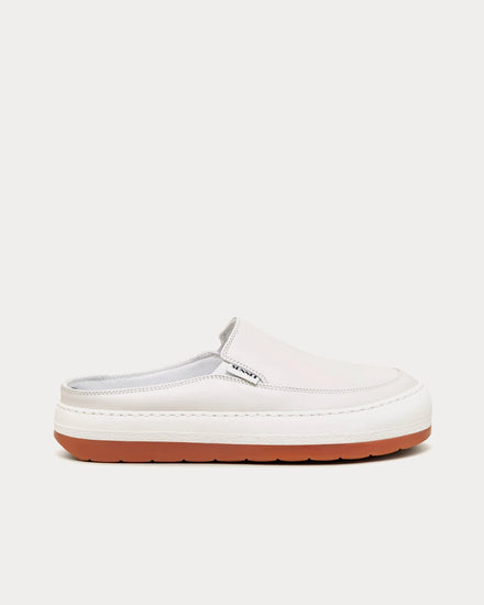 Sunnei Dreamy Leather Sabot White Slip On Sneakers - 1