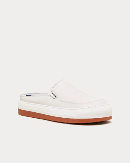 Sunnei Dreamy Leather Sabot White Slip On Sneakers - 2
