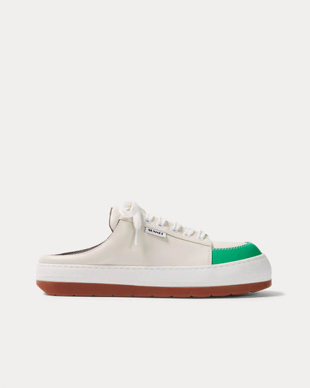 Sunnei Dreamy Sabot White / Emerald Green Low Top Sneakers - 1