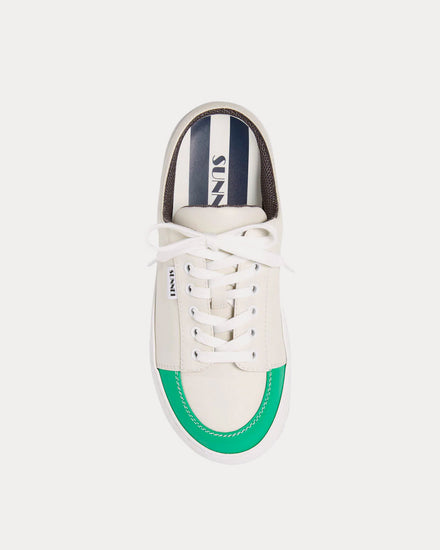 Sunnei Dreamy Sabot White / Emerald Green Low Top Sneakers - 2