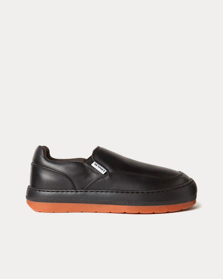 Sunnei Dreamy Leather Black Slip On Sneakers - 1