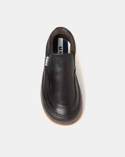 Sunnei Dreamy Leather Black Slip On Sneakers - 2