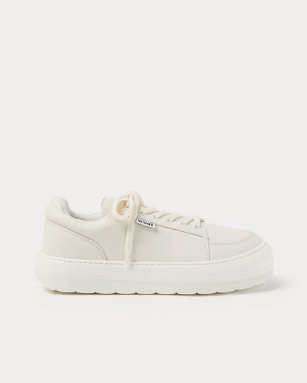 Sunnei Dreamy Leather Total White Low Top Sneakers - 1