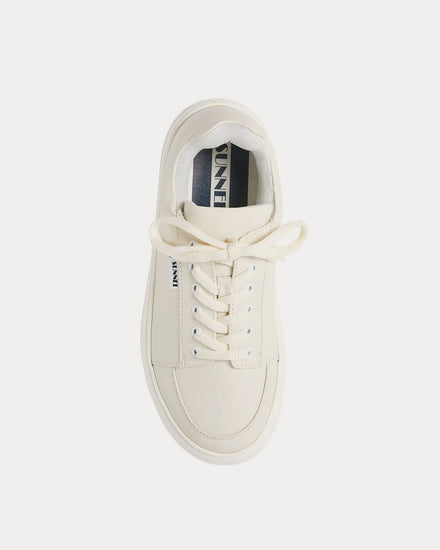Sunnei Dreamy Leather Total White Low Top Sneakers - 2