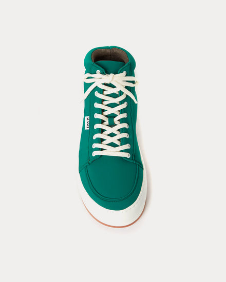 Sunnei Dreamy Neoprene Green High Top Sneakers - 2