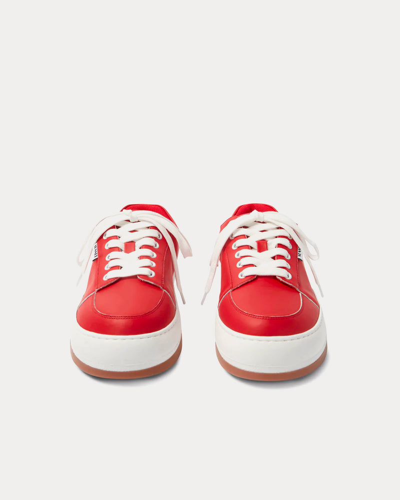 SUNNEI｜SNEAKERS (DREAMY (CSHOXSNK010 LTH008 T008)) Sunnei Unisex Dreamy Leather Red Low Top Sneakers & Trainers