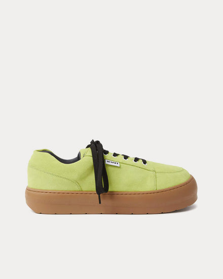 Sunnei Dreamy Suede Cedar Green Low Top Sneakers - 1