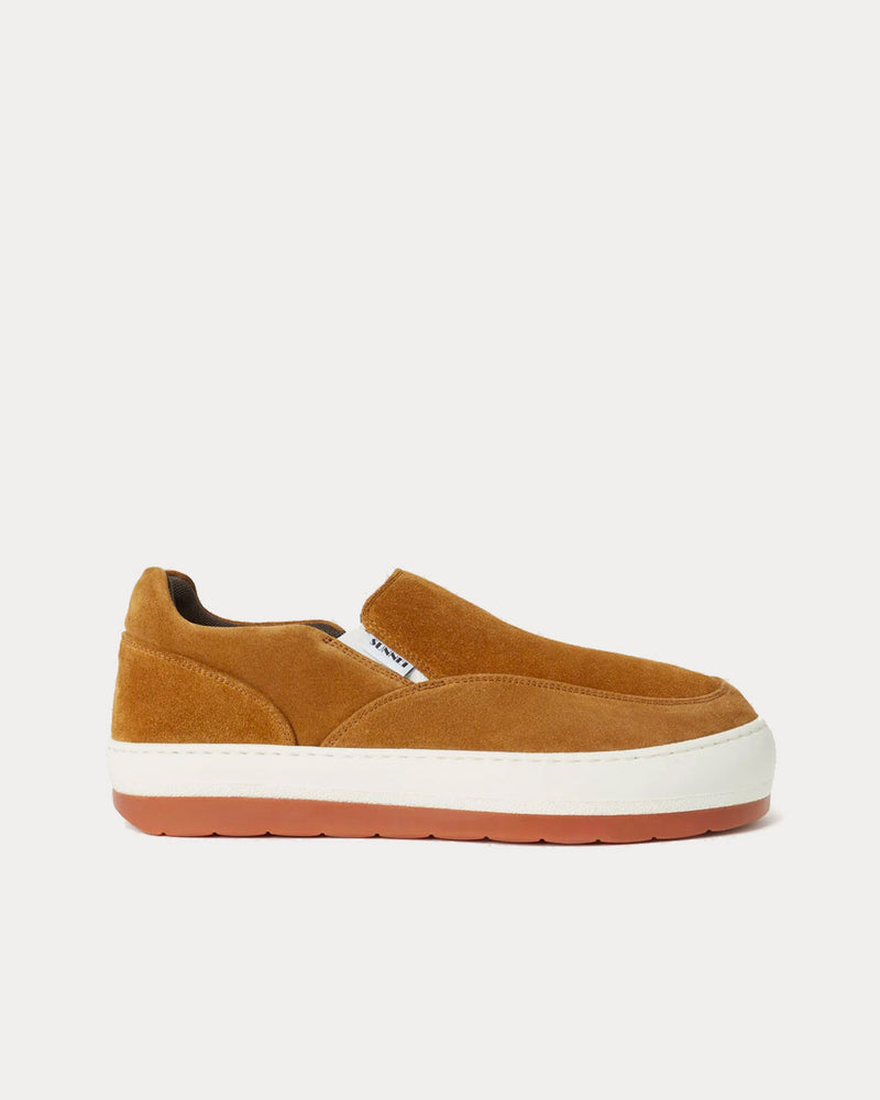 Sunnei Dreamy Suede Light Brown Slip On Sneakers - 1