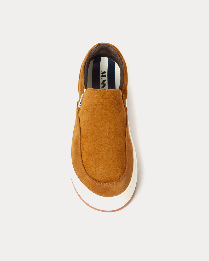 Sunnei Dreamy Suede Light Brown Slip On Sneakers - 2