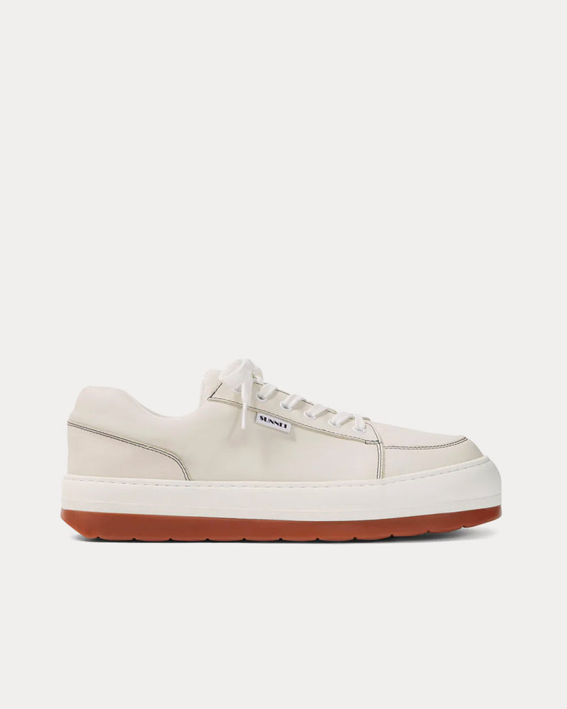 Sunnei Dreamy Leather White Low Top Sneakers - 1