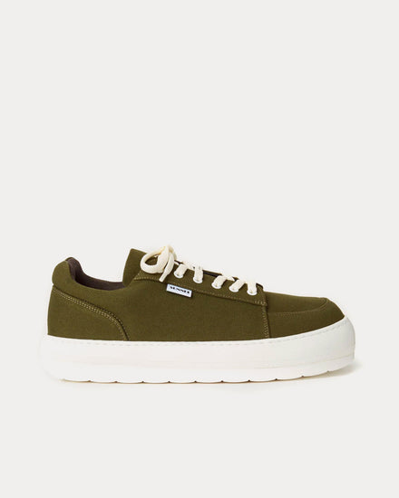Sunnei Dreamy Canvas Military Green Low Top Sneakers - 1