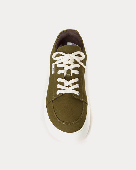 Sunnei Dreamy Canvas Military Green Low Top Sneakers - 2