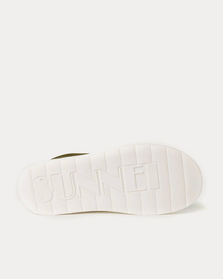 Sunnei Dreamy Canvas Military Green Low Top Sneakers - 3