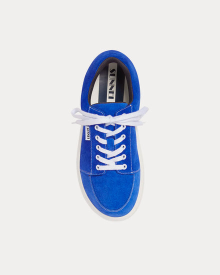 Sunnei Dreamy Suede Royal Blue Low Top Sneakers - 2