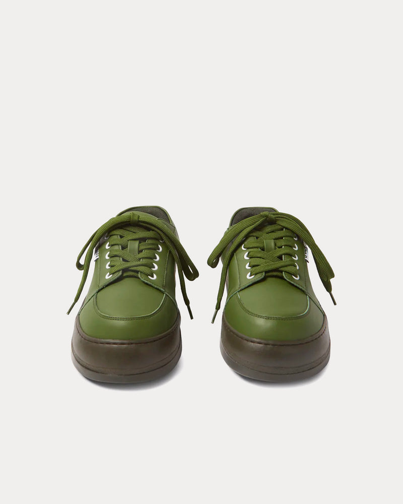 Sunnei Dreamy Leather Military Green Low Top Sneakers - 3