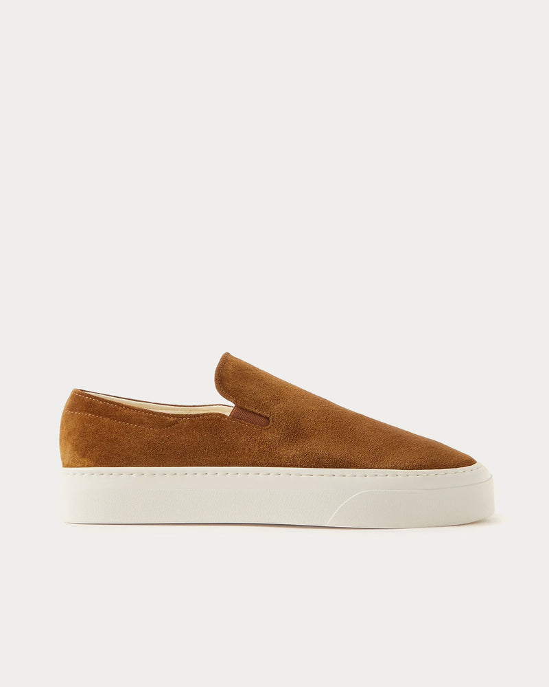 The Row Marie H Caramel Slip On Sneakers - 1