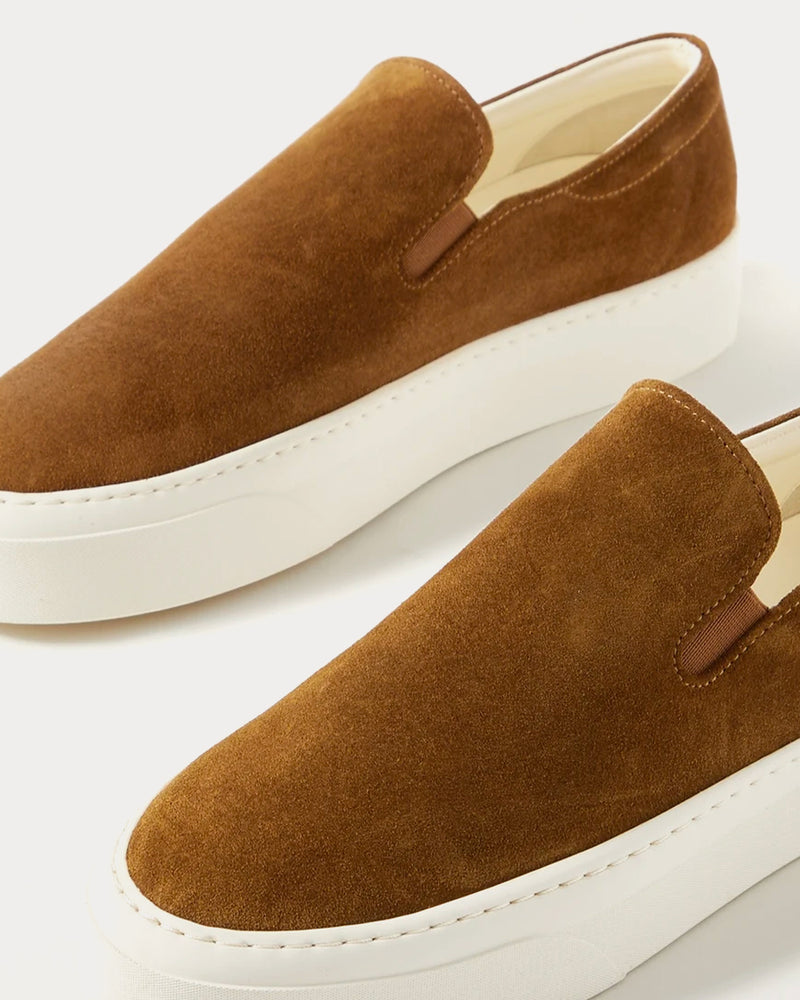 The Row Marie H Caramel Slip On Sneakers - 3