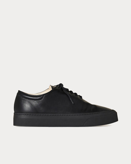The Row Marie H Lace-Up Black Low Top Sneakers - 1