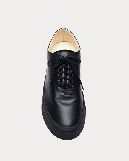 The Row Marie H Lace-Up Black Low Top Sneakers - 3