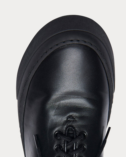The Row Marie H Lace-Up Black Low Top Sneakers - 4