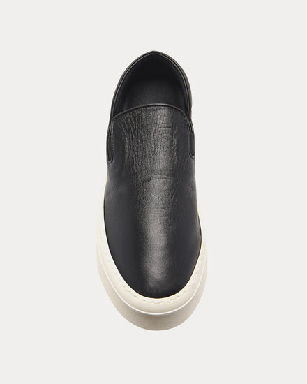 The Row Marie H Leather Black Slip On Sneakers - 2
