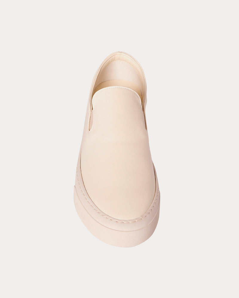 The Row Marie H Leather Milk Slip On Sneakers - 2