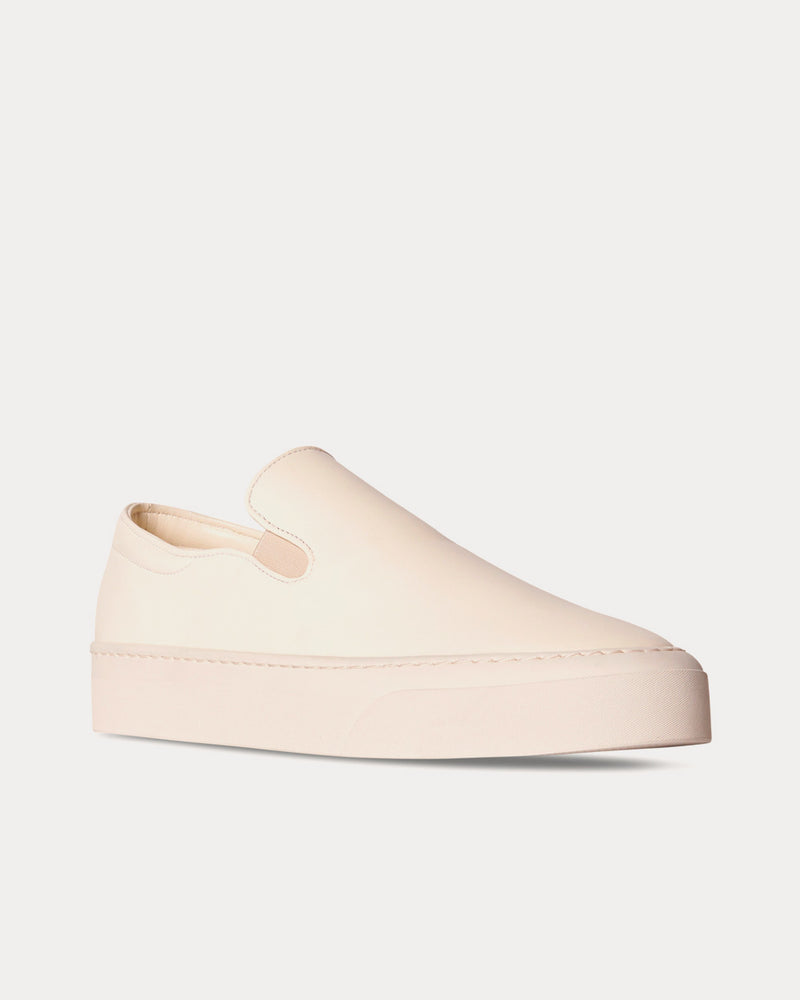 The Row Marie H Leather Milk Slip On Sneakers - 3