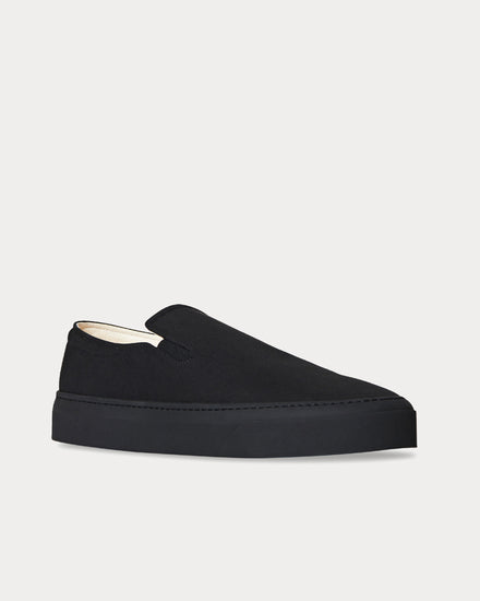 The Row Marie H Canvas Black Slip On Sneakers - 2