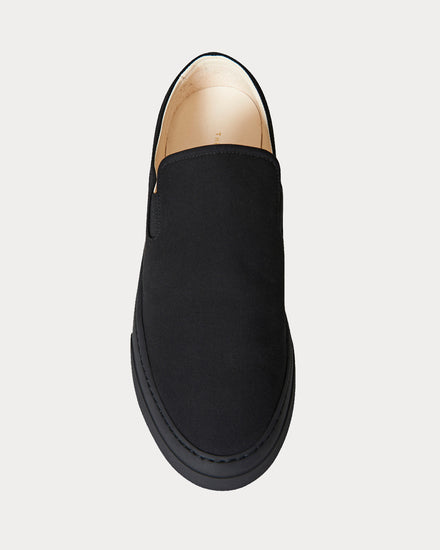 The Row Marie H Canvas Black Slip On Sneakers - 3