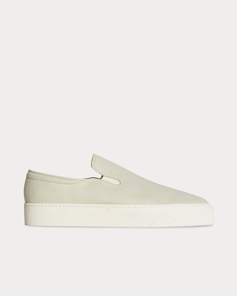 The Row Marie H Canvas Stone Slip On Sneakers - 1