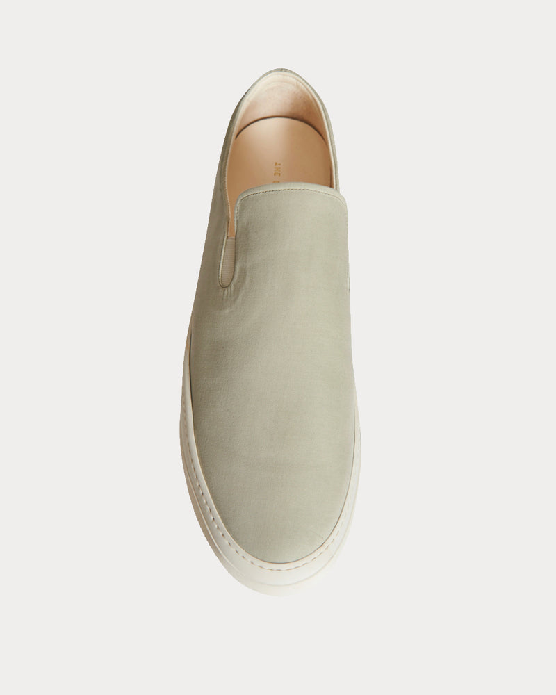 The Row Marie H Canvas Stone Slip On Sneakers - 3